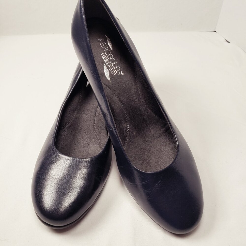 AEROSOLES Women's Navy Blue Heels - Picture 13 of 14